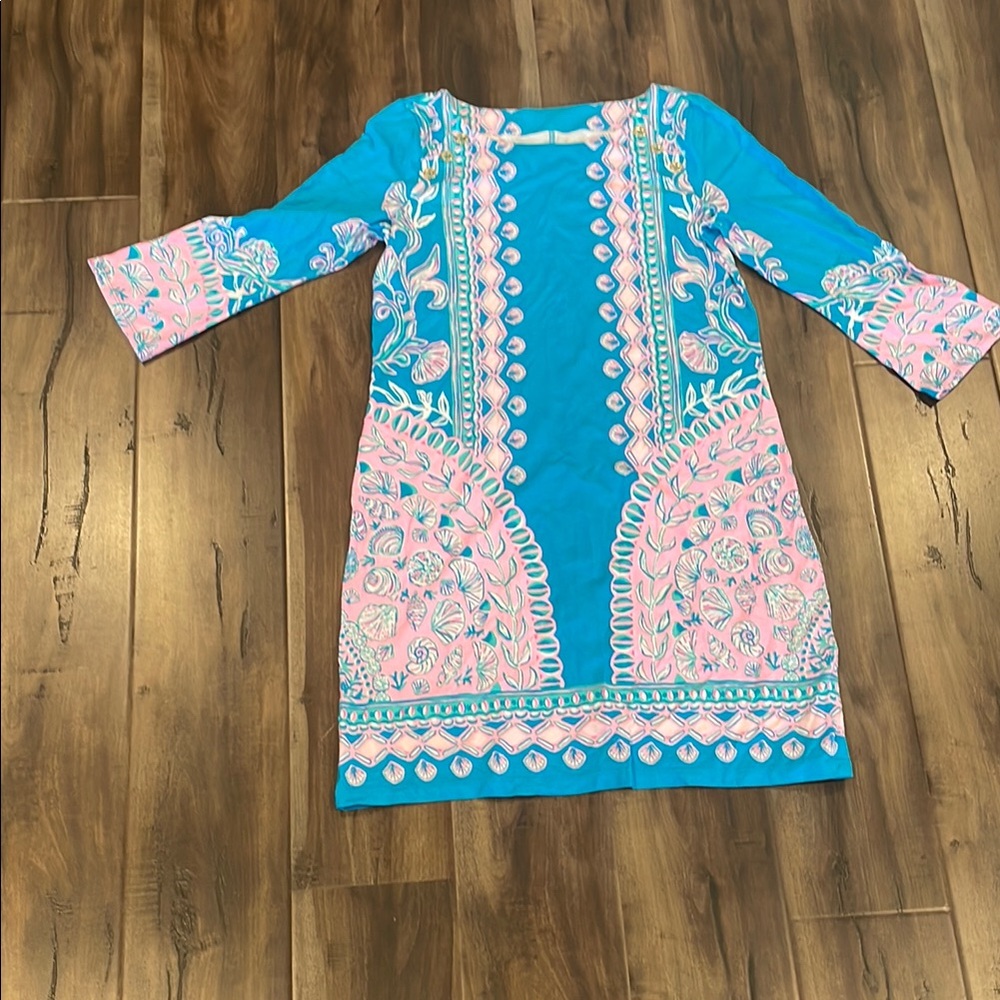 Lilly Pulitzer Blue and Pink Floral Dress